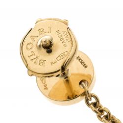 Pre Owned Bvlgari B.Zero1 Peridot & Amethyst 18k Rose Gold Drop Earrings