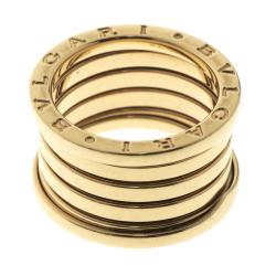 Bvlgari B.Zero1 5-Band 18k Yellow Gold Band Ring Size 54