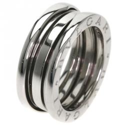 Pre Owned Bvlgari B.Zero1 White Gold 3-Band Ring Size 52