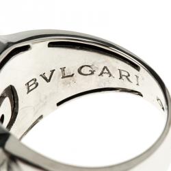 Pre Owned Bvlgari Parentesi 18k White Gold Ring Size 54