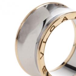 Pre Owned Bvlgari Anish Kapoor for Bvlgari B.Zero1 18K Rose Gold and Steel Women's Ring Size 56
