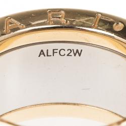 Pre Owned Bvlgari Anish Kapoor for Bvlgari B.Zero1 18K Rose Gold and Steel Women's Ring Size 56