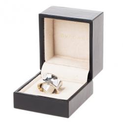 Pre Owned Bvlgari Anish Kapoor for Bvlgari B.Zero1 18K Rose Gold and Steel Women's Ring Size 56