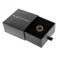 Pre Owned Bvlgari B.Zero 1 18k Yellow Gold 3 Band Ring Size 51