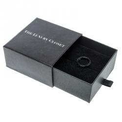 Bvlgari Diamond Black Ceramic Band Ring Size 54