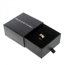 Pre Owned Bvlgari B.zero1 3 Band 18k Yellow Gold Ring Size 54