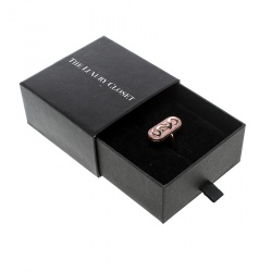 Pre Owned Bvlgari Vintage Rhodochrosite Inlay 18k Yellow Gold Ring Size 57