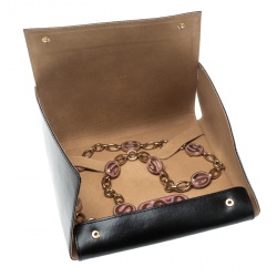 Pre Owned Bvlgari Vintage Rhodochrosite Inlay 18k Yellow Gold Pendant Necklace