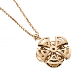 Bvlgari Diva's Dream Diamond 18k Rose Gold Flower Pendant Necklace