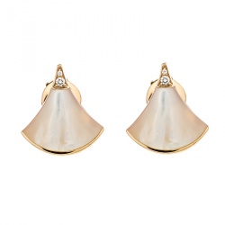 Bvlgari Diva's Dream Diamond 18k Rose Gold Stud Earrings 