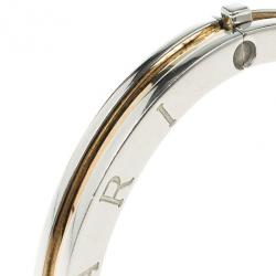 مملوكة مسبقًا Bvlgari B.Zero1 Stainless Steel and 18K Yellow Gold Bangle Bracelet 16CM
