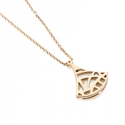 Pre Owned Bvlgari Divas' Dream Diamond & Mother of Pearl 18k Rose Gold Pendant Necklace