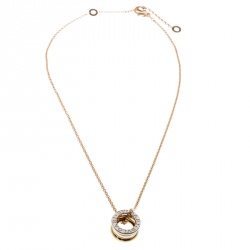 مملوكة مسبقًا Bvlgari B. Zero 1 18K Three Tone Gold Pendant Necklace 
