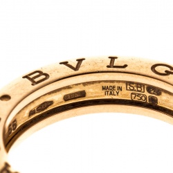 Bvlgari B.Zero1 1-Band 18K Yellow Gold Ring Size 55 