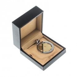 Bvlgari Tondo Four Leaf Clover 18k Yellow Gold & Stainless Steel Large Pendant