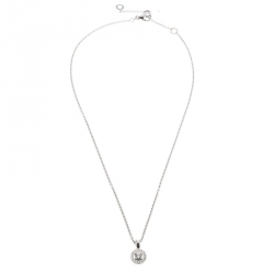 Bvlgari Diamond & 18k White Gold Pendant Necklace