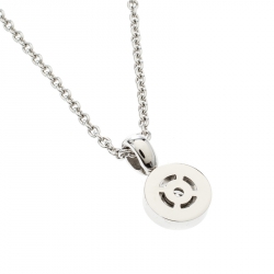 Bvlgari Diamond & 18k White Gold Pendant Necklace