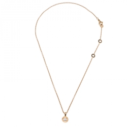 Pre Owned Bvlgari Bvlgari Diamond Yellow Gold Pendant Necklace