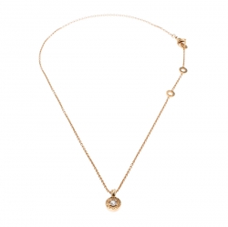 Pre Owned Bvlgari Bvlgari Diamond Yellow Gold Pendant Necklace