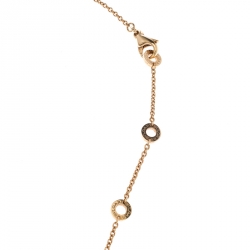 Pre Owned Bvlgari Bvlgari Diamond Yellow Gold Pendant Necklace