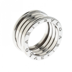 Bvlgari B.Zero1 4-Band 18k White Gold Ring Size 51