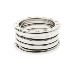 Bvlgari B.Zero1 4-Band 18k White Gold Ring Size 51