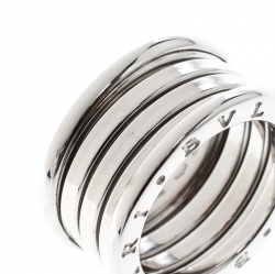 Bvlgari B.Zero1 4-Band 18k White Gold Ring Size 51
