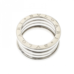 Bvlgari B.Zero1 4-Band 18k White Gold Ring Size 51