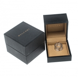 Bvlgari B.Zero1 4-Band 18k White Gold Ring Size 51
