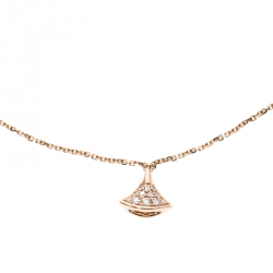 Bvlgari Divas' Dream Pavè Diamond 18k Rose Gold Charm Bracelet