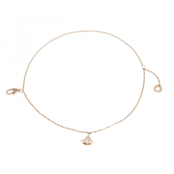 Bvlgari Divas' Dream Pavè Diamond 18k Rose Gold Charm Bracelet