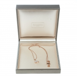 Pre Owned Bvlgari Divas' Dream Pavè Diamond 18K Rose Gold Pendant Necklace