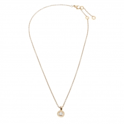 Bvlgari Diamond & 18k Rose Gold Pendant Necklace