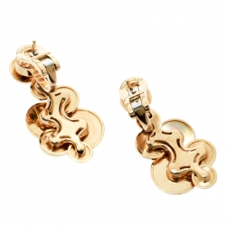 Pre Owned Bvlgari Cicladi 18k Yellow Gold Cluster Disc Drop Earrings