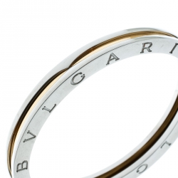 Bvlgari B.Zero1 Stainless Steel & 18K Yellow Gold Oval Bangle Bracelet