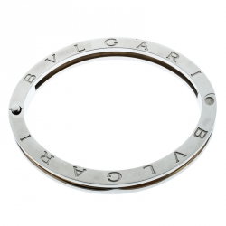 Bvlgari B.Zero1 Stainless Steel & 18K Yellow Gold Oval Bangle Bracelet