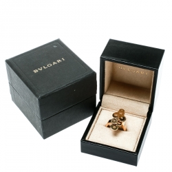 Pre Owned Bvlgari Cicladi 7 Disc 18k Yellow Gold Ring Size 56