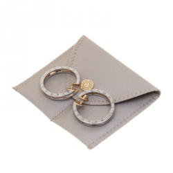 Pre Owned Bvlgari B.Zero1 18k Rose Gold & Stainless Steel Hoop Earrings