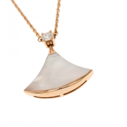 Bvlgari Divas' Dream Mother of Pearl Rose Gold Pendant Necklace