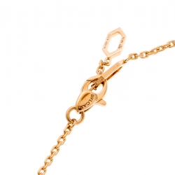 Pre Owned Bvlgari Serpenti Malachite Pave Diamonds 18k Rose Gold Pendant Necklace