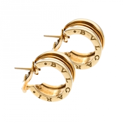 Pre Owned Bvlgari B.Zero1 18K Yellow Gold Hoop Earrings