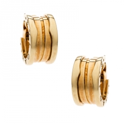 Pre Owned Bvlgari B.Zero1 18K Yellow Gold Hoop Earrings
