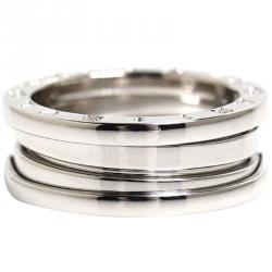 Pre Owned Bvlgari B.Zero1 3-Band 18K White Gold Ring Size 52