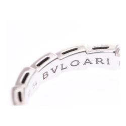 Bvlgari Serpenti 18K White Gold Wedding Band Ring Size 54