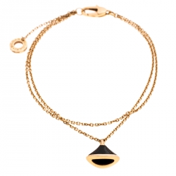 Bvlgari Divas' Dream Onyx 18k Rose Gold Bracelet 