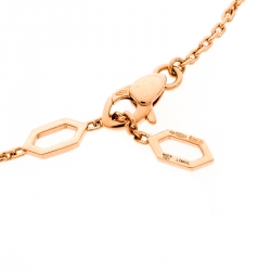 Pre Owned Bvlgari Serpenti Rubellite Pave Diamond 18k Rose Gold Pendant Necklace