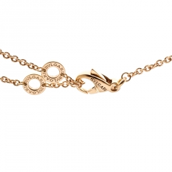 Bvlgari B.Zero1 White Ceramic 18k Rose Gold Pendant Necklace
