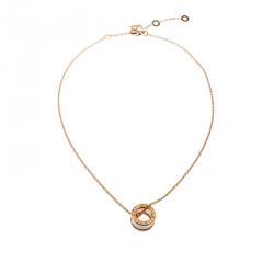 Bvlgari B.Zero1 White Ceramic 18k Rose Gold Pendant Necklace