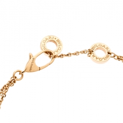 Pre Owned Bvlgari Divas's Dream Carnelian 18k Rose Gold Charm Bracelet