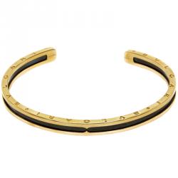 Bvlgari 18K Rose Gold B Zero Cuff & Black Coated Steel Bracelet